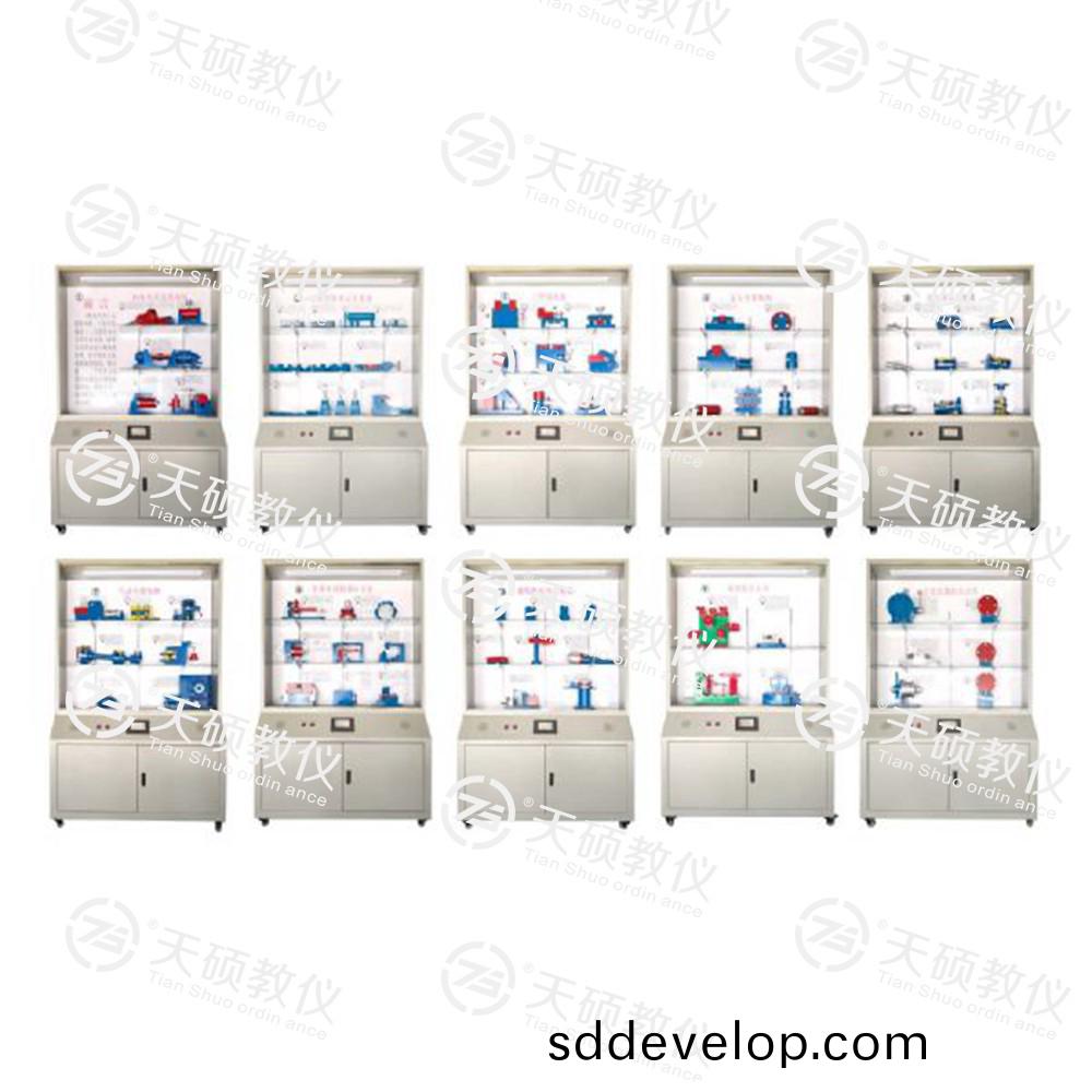 TSSMJ-1型(xing) 機牀裌具(ju)設計陳列(lie)櫃(gui)（10箇分(fen)櫃，帶(dai)智能(neng)語音講(jiang)解）